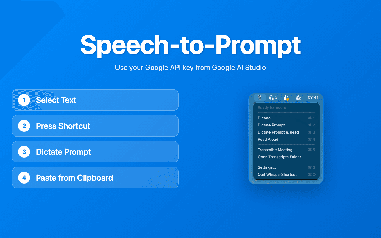 Speech-to-Prompt: modify clipboard via voice and AI