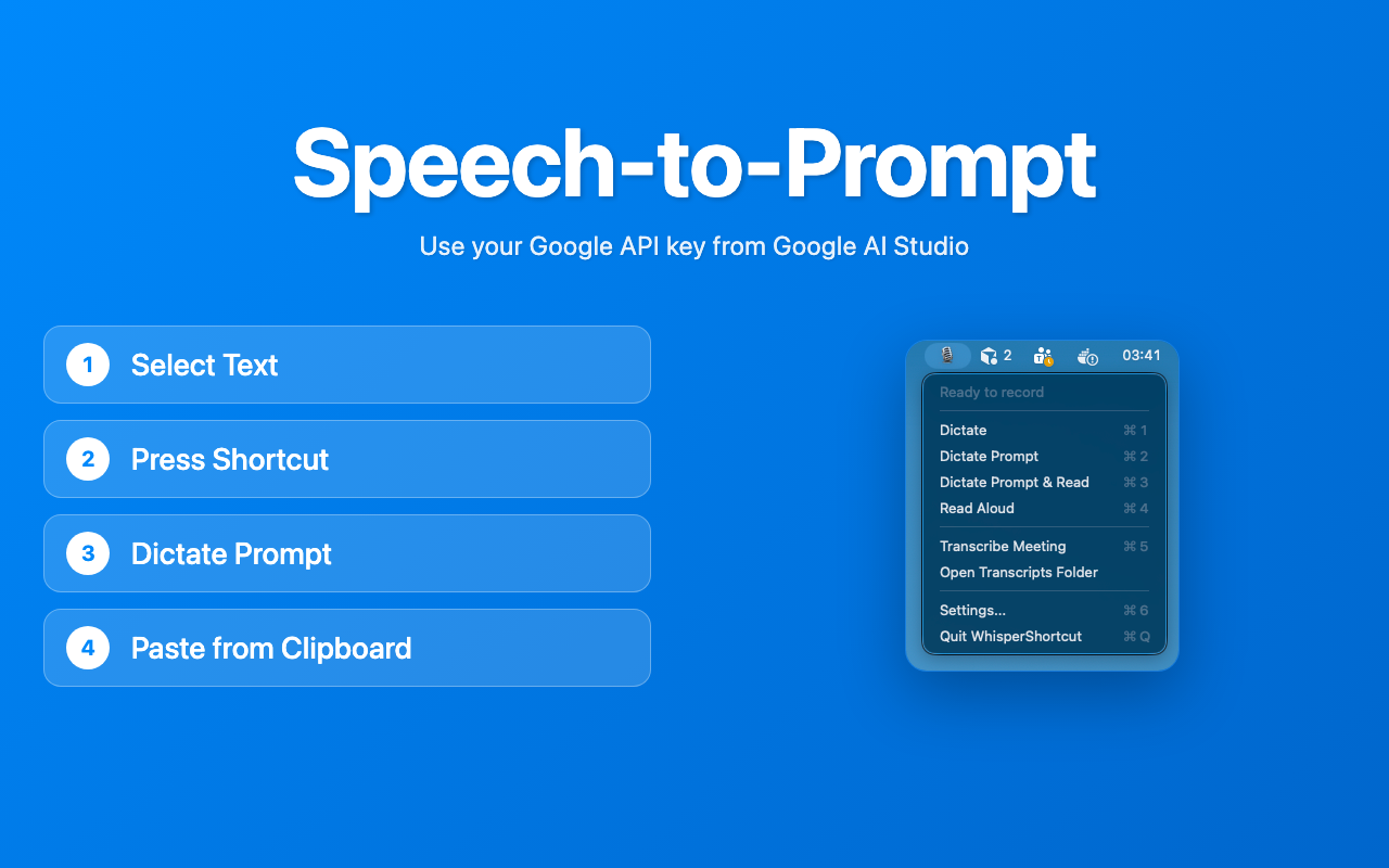 Speech-to-Prompt: modify clipboard via voice and AI